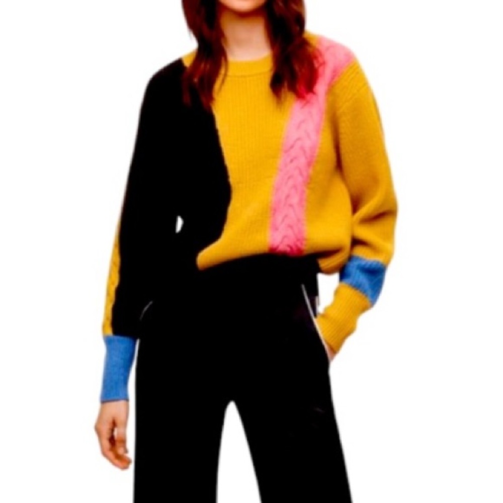 ARITZIA Wilfred 💯 Marino Wool Oversized Colour Blocking Size S